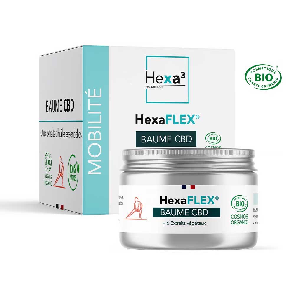 produit HexaFLEX, baume musculaire au CBD