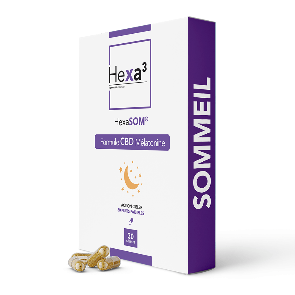 Hexa3 Gélules CBD & Mélatonine pour Sommeil